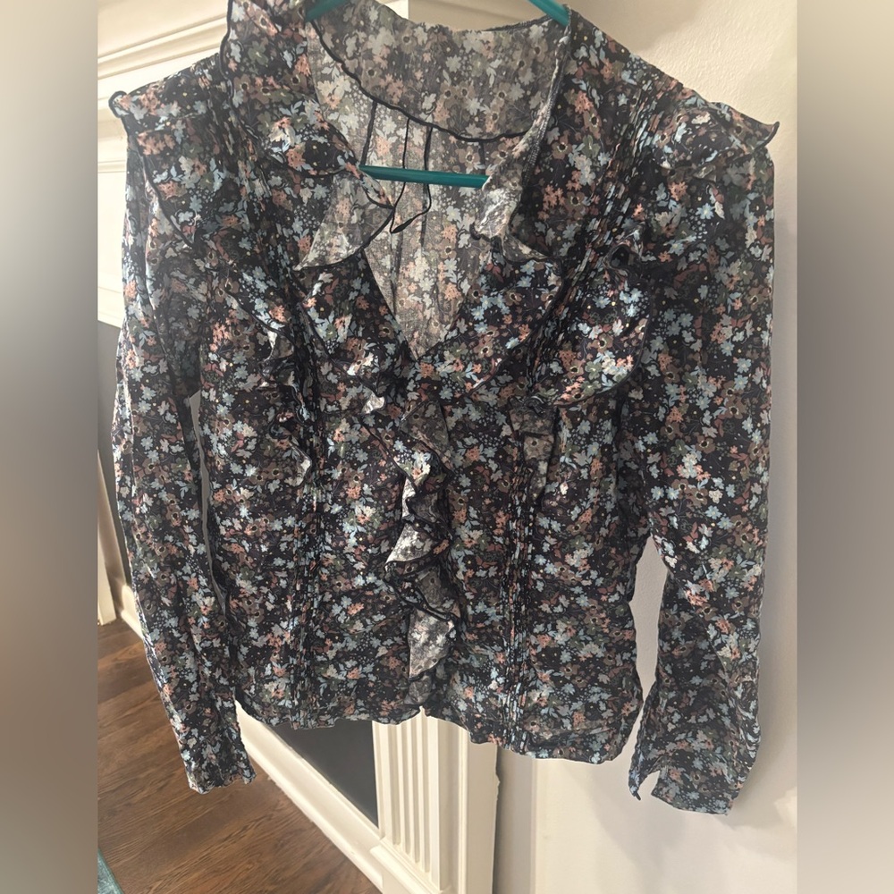Joie floral blouse sz M